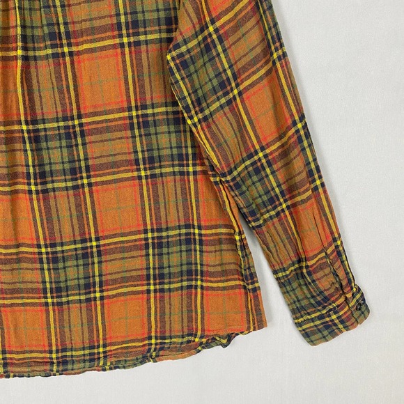 Soft Surroundings Blouse Brown Plaid Knit - Picture 7 of 11